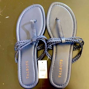 NWT Talbots blue sandals size 8